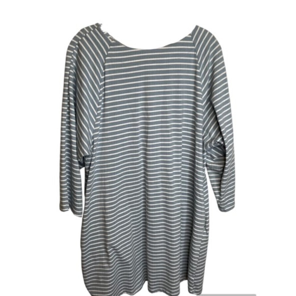 Umgee USA Size Large Womens Dress Blue, White Stripped‎ EUC